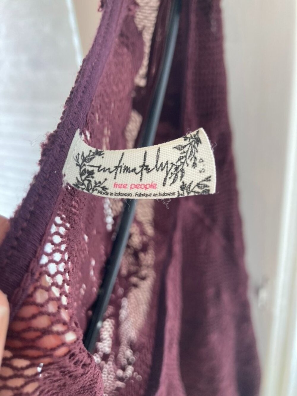 Lacy Long-Sleeve from Free People in Plum (Small) - Picture 2 of 4
